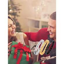 1pc Personalized Minimalist Laser Engraved Medical Symbol Text Stainless Steel Bracelet For Men, Father, Mother Gift - Multicolor - View 2