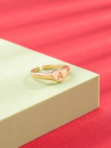 1 chiếc nhẫn kiểu cổ điển 26 chữ cái, thích hợp làm quà tặng cá nhân hóa, quà tặng bạn bè, quà tặng ngày lễ cho thanh thiếu niên. - Nhiều màu - Xem 11