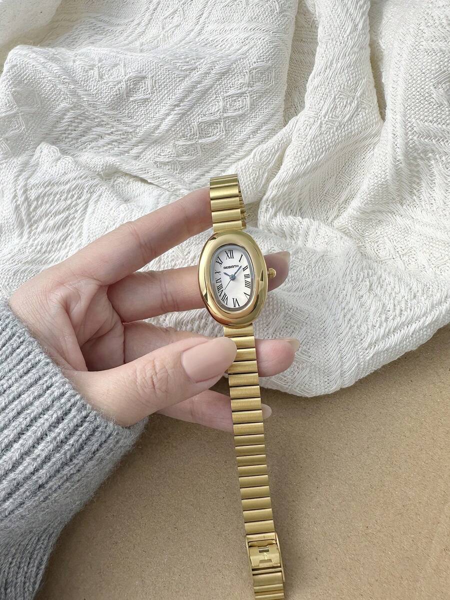 1pc Women's Roman Numeral Dial Luxury Casual Quartz Watch, Versatile For Daily Wear - one-size - View 1