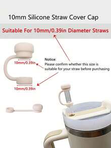 12pcs Straw Covers Cap Reusable Silicone Straw Toppers Compatible With Stanley Cup Spill Leak Stopper Splash Dust Proof Straws Cover Back To School - Multicolor - View 4