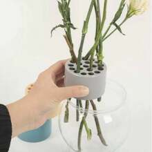 1pc/3pcs Reusable Flower Stem Holder Spiral Floral Stem Holder Silicone Flower Arranger - Multicolor - View 3