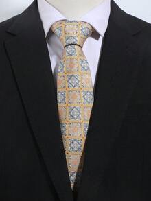 1 st herrslips med rutigt paisleymönster, lämplig för daglig pendling, affärer och fester - Multifärgad - Visa 9