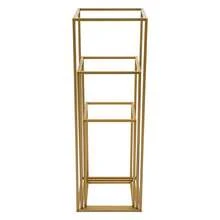 SHIOUCY 12 Pcs Metal Flower Stand, Wedding Centerpieces, Pillar Rectangular Geometric Flower Rack For Event Party Decor - Gold - View 9