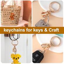 2pcs Rotating Clasp, Double-Ended Rotating Quick Hanging Hook Metal Rotating Clasp With Spring O-Ring Lobster Clasp, Suitable For Key Chain, Bag, Wallet, Lanyard DIY Crafts - Gold - View 9