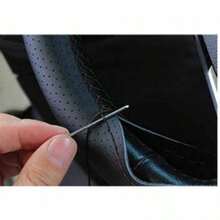 DIY Steering Wheel Cover For Hand Sewing C940 - Faux Leather With Embossed Texture And Sporty Stitching - Kit With A - 彩色 - 查看 4
