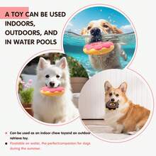 A Doughnut-Shaped Pet Dog Toy - A Rattling Sound Toy - A Sturdy Chew Toy That Is Waterproof And Easy To Clean, A Toy For Cleaning Teeth And Relieving Boredom, A Companion Toy For Dogs, A Gift For Dogs - Multicolor - View 8