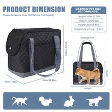 Foldable Pet Carrier - Portable Dog Carrier, Lightweight & Breathable, Zipper Closure, Suitable For Cats/Small Dogs, Ideal Choice For Pet Owners - Black - View 3