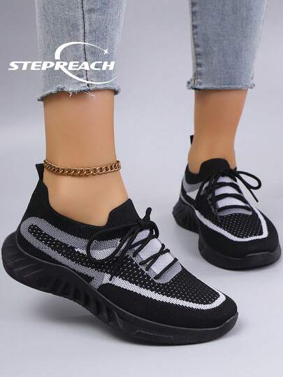 STEPREACH 新款女士休闲运动鞋，网面透气舒适轻便套脚驾驶鞋