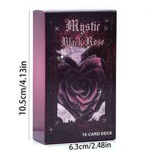 1张神秘黑玫瑰卡牌游戏，占卜占卜神秘卡牌，派对聚会游戏 - 白色 - 查看 7