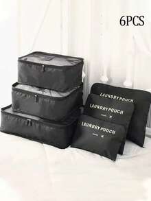 6/7件套行李收纳袋，旅行箱打包袋，鞋袋，衣物内衣收纳袋，男女通用 - 彩色 - 查看 12