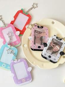 1 PC Girl Cartoon Wings Mobile Pendant 3-Inch Star Chasing Hollow Small Card Display Card Set Gooka Hard Card Set - Multicolor - View 3