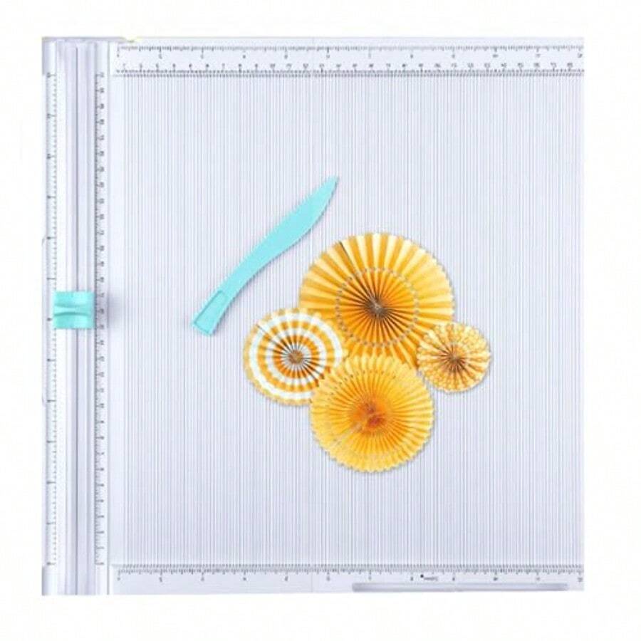 ASDF-XINYUICEAN Tabla de Cortar y Marcar Tabla de Puntuación Recortadora de Papel Cortadora de Papel y Tabla de Puntuación de Plástico Herramienta Puntuación desmontable para Hacer álbumes Recortes Sobre - como en la foto - Ver 1