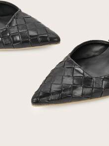 2024年女士新款时尚优雅后系带小众鞋（不对称鞋面） - 黑色 - 查看 5