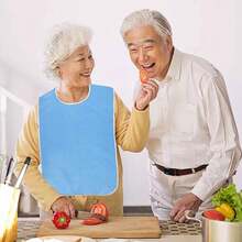 Extra Large & Wide Size, Waterproof & Stain-Resistant, Reusable, Suitable For Nursing Homes & Home Care, Solving The Problem Of Elderly & Dementia Patients Soiling Clothes During Meals, A Worry-Free Nursing Care Option. - Red Upgraded Version - View 3