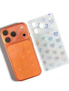 适用于 17 Pro Max/17 Pro 的彩色激光全息背膜镜头底膜，一体式透明底膜，防刮擦，防油污，不影响手机壳，简约时尚 - 無色 - 查看 7