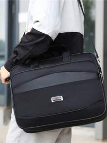 黑色公文包，简约时尚休闲多功能男士商务背包/笔记本电脑包，1个装。 - 彩色 - 查看 1