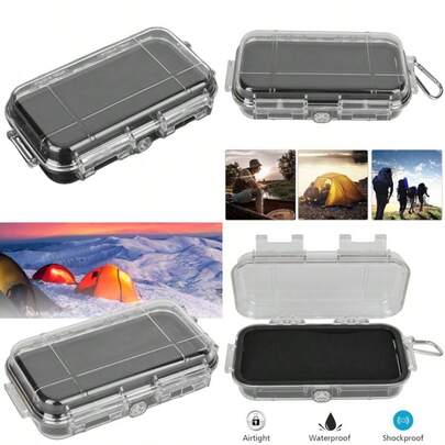 UIEE Vbestlife Estuche de Almacenamiento Impermeable Caja de Almacenamiento Sellada Contenedor Impermeable a Prueba de Golpes para Teléfonos Monedero EDC Herramientas Llaves Almacenamiento Al