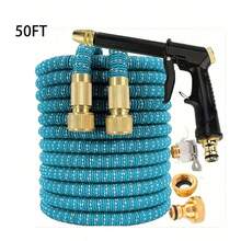 1. 可伸缩轻便花园水管，带喷嘴 - 耐用、柔韧、可伸缩，多种长度可选，易于存放 - 是家庭园艺和草坪维护的理想之选