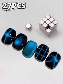 这款最新款猫眼磁铁是一款创意十足的多功能磁性工具。适用于3D猫眼美甲、指甲护理和指甲磁性贴片等用途。 - 彩色 - 查看 12