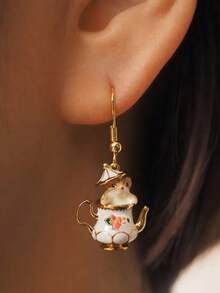 1 pereche cercei drăguți cu pandantiv pentru femei, pentru nuntă, logodnă, aniversare, bijuterii, cadou de Ziua Îndrăgostiților - 1# - Vizualizare 5