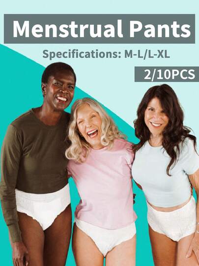 5/15/30pcs, Menstrual Pants, Sanitary Napkins, Night-Time Pant-Type Sanitary Napkins, Anti-Side Leakage, Breathable, Highly Absorbent, Soft And Breathable, Menstrual Safety Pants, Good Sleep All Night, Leak-Proof Menstrual Underwear, Absorbent Underwear