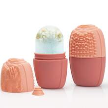 1 Silicone Ice Cream Tool For Beauty Care And Body Cooling, Multifunctional Ice Mold Silicone Face Cream - Hồng nhạt + hồng đậm - Xem 6