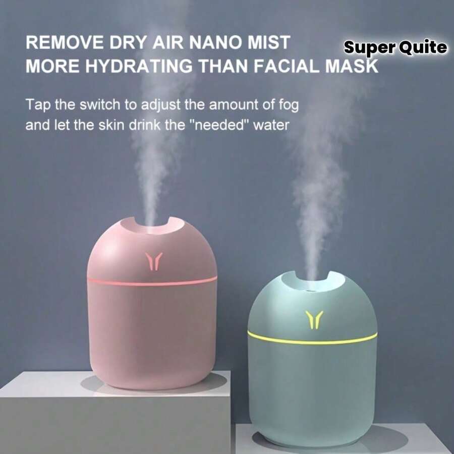 1 Piece Fragrance Diffuser And Humidifier With Cold Mist And Night Light: Essential Oils Can Be Added As An Air Aromatherapy Diffuser, Your Bedroom Is Fresh And Plants Are Healthy! Ultra Quiet - Perfect For Offices, Homes, Large Bedrooms