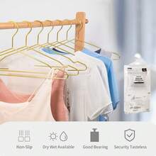 1pc Mini Gold Metal Hanger, Perfect For Hanging Baby & Pet Clothes, Small Yet Durable Design - Multicolor - View 9