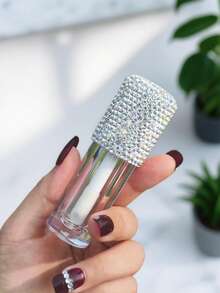 Son bóng 6ml dạng chai có thể tái sử dụng, 1 thỏi son bóng đính đá lấp lấp lánh sang trọng, hộp đựng son dưỡng môi tự làm tiện dụng khi đi du lịch, thích hợp làm quà tặng trang điểm thanh lịch cho phụ nữ và bé gái. - Nhiều màu - Xem 9