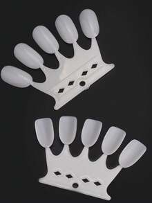 50张皇冠形状美甲对比色卡，美甲凝胶颜色展示，指甲油样品展示板，适用于美甲沙龙练习和个人使用 - 彩色 - 查看 8