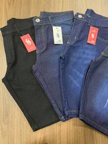 Set Of 4 Men's Light Black/Dark Black Denim Shorts With Elastane, Slim Fit, Direct From The Factory, Premium, Various Washes - Royal Blue - View 4