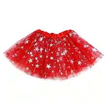 Tulle Skirt With Star Details Carnival Tutu A-9 - Redwood - View 1