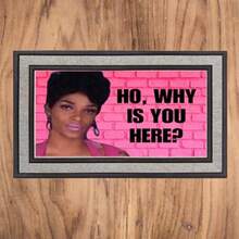 Door Mat Ho, Why Is You Here Welcome Non-Slip Mats Funny Doormat Decor For Bathroom Kitchen Front Porch Rugs Home Decor Entrance 24" X 16" - Why Is You Here-7 - 查看 2
