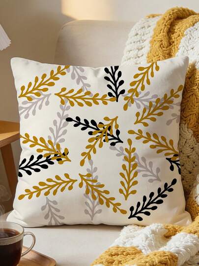 1个多功能枕套，抱枕套，花卉印花抱枕套，17.7*17.7英寸（45*45厘米），桃皮绒面料，单面数码印花，不含枕芯，适用于沙发、客厅、卧室、汽车、办公室、酒店、装饰，是馈赠亲友的完美礼物，四季皆宜。