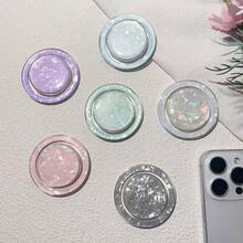 可调节闪亮钻石1件装彩色贝壳图案Magsafe磁性手机支架情人节礼物 - 彩色 - 查看 3