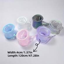 1 Pair Holographic Gradient Mermaid Tail Shoelaces, Shimmering Iridescent Design, Fashionable & Cute Mermaid-Inspired Flat Shoelaces Suitable For Sneakers, Canvas Shoes, Casual Shoes And Athletic Shoes, Y2K Aesthetic Streetwear Shoe Accessory, Great For Daily Outfits, Parties, Gifts And Cosplay,Shoe Rack,Storage Saver,Outdoor,Garden,Travel Essential,Portable,Beach Essential,Graduation Season,Commencement,Graduation Ceremony,Graduation Gift,Graduation Present,Graduation Gift,Graduation Present,Congrats Grad,Congratulations Graduate,Valedictorian,Finish School,Graduation Party - Multicolor - View 7