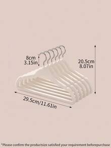 20pcs/10pcs Set 11.61 Inch Children's Hangers, Non-Slip Multi-Functional Baby Flocked Plastic Seamless Hangers, Suitable For Valentine's Day - Multicolor - View 2