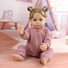 48cm Fully Vinyl Washable Simulated Doll Cute And Lifelike Reborn Dolls Playhouse Toys Birthday Companion Gift - Watermelon Pink - View 5