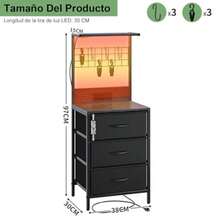 buros para recamaraSimple Wisdom Buros para Recamaracon luz LED y l Mesa de Noce Mesita de Noce ene con 3 Caones de  de  Mesa iliar ene 3 Cls y 3 Gancos en ma de S. Negroburos para recamara - BNegro - Ver 3