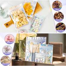 100Pcs Holographic Packaging Bags 3.1x4.7 Inch Resealable Foil Pouch Mylar Sample Bag Great For Small Business And Party Favor Food Storage... - 100 chiếc - 3.1x4.7 inch - Xem 4
