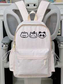 New Stylish Ins Campus Style High-Quality Casual Versatile Simple Durable Backpack - Pink - View 7