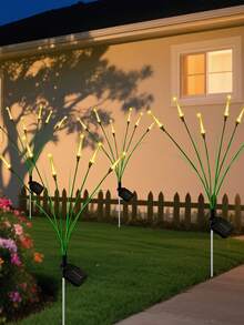 2/4个太阳能草坪灯，太阳能花园灯。户外太阳能泡泡形灯泡灯，带地插，发出暖白光。配有木质地插，适用于池塘、露台、庭院、小径、派对装饰。这款独特的设计以梦幻般的泡泡形灯泡为特色。 - 暖光 - 查看 8