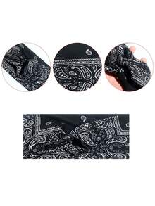 3pcs Retro Bohemian Style Cashew Flower Print Elastic Headbands, Breathable & Stretchy Hair Accessories For Yoga, Sports, Casual Wear, Autumn/Winter, Holiday Gift - Multicolor - View 8