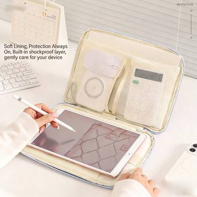 11 Inch Tablet Sleeve Bag, Universal Protective Case Compatible With Ipad 11 & Tablets, Portable Shockproof Carrying Pouch With Soft Lining For Travel And Daily Use