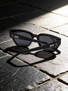 1副/2副复古休闲高品质男士方框眼镜，适合日常生活、驾驶、骑行等场合。 - 灰色 - 查看 4