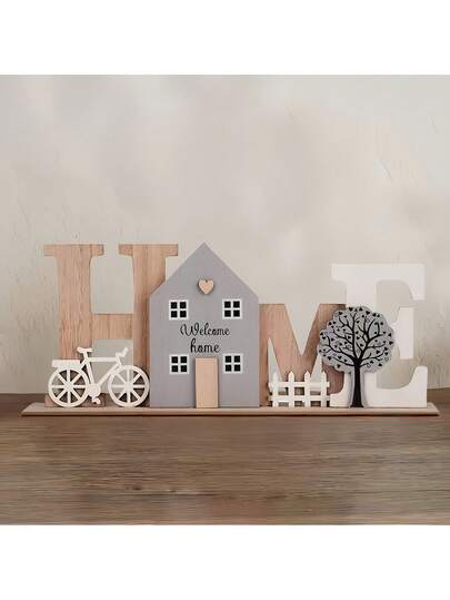 1 chiếc - Chữ cái bằng gỗ chủ đề đồng quê trang trí nhà | Đồ thủ công bằng gỗ sáng tạo, lý tưởng để trang trí nhà cửa, văn phòng và phòng ngủ, món quà hoàn hảo cho bạn bè và gia đình, sử dụng đa năng, phong cách cổ điển, gỗ công nghiệp, không khung