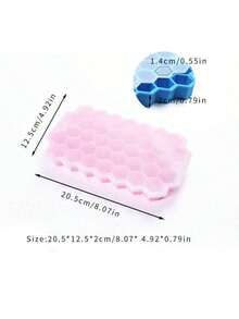 Silicone Ice Cube Tray, Honeycomb Mesh Mold, With Lid, Suitable For Making Homemade Ice Cubes And Reusable. 37 Holes. - Multicolor - View 3