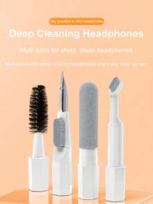 20-In-1 Multi-Functional Cleaning Kit: Keyboard/Headphone/Laptop/Phone Cleaning Tools (White) - White - View 5