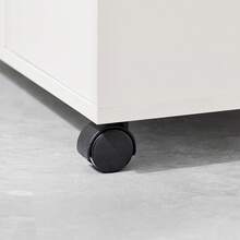 SoBuy FBT105-W, Home Office File Cabinet Printer Stand, Storage Cabinet On Wheels, Side Table End Table - White - View 10