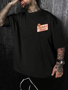 Entertainment "Treaty Oak Revival" Graphic T-Shirts Crafted From Breathable Cotton, Perfect For Infusing Nostalgic, Fun Vibes Into Outfits During Casual Gatherings, Music Events, Or Daily Wear, Men's Round Neck Printed Short Sleeve Casual Everyday Tees, They Are Excellent Gifts For Friends And Family, Feature A Youthful And Fashionable Design, Graphic T-Shirt Men, Back To School - 黑色 - 查看 2